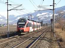 An S-Bahn Talent train in the Inn valley.