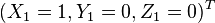 (X_{1}=1,Y_{1}=0,Z_{1}=0)^{T}