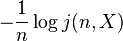 -\frac{1}{n} \log j(n,X)