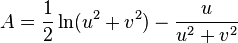 A = \frac{1}{2} \ln(u^2+v^2) - \frac{u}{u^2+v^2}