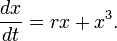  \frac{dx}{dt}=rx+x^3. 