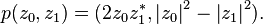 p(z_0,z_1) = (2z_0z_1^{\ast}, \left|z_0 \right|^2-\left|z_1 \right|^2).