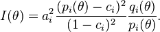 
I(\theta)=a_i^2 \frac{(p_i(\theta) - c_i)^2}{(1 - c_i)^2} \frac{q_i(\theta)}{p_i(\theta)}.
