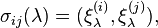 \sigma_{ij}(\lambda) = (\xi^{(i)}_\lambda, \xi^{(j)}_\lambda),