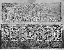 A photo of an early Christian sarcophagus