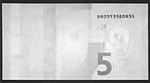 5 euro note under UV light (Reverse)