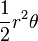 \frac{1}{2}r^2\theta