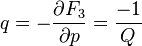 q = - \frac{\partial F_3}{\partial p} = \frac{-1}{Q}