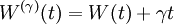 W^{(\gamma)}(t)=W(t)+\gamma t