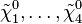  \tilde{\chi}_1^0, \ldots, \tilde{\chi}_4^0