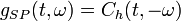 g_{SP}(t,\omega) = C_h(t,-\omega)