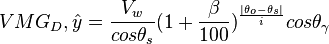 VMG_D, \hat y = {V_w \over cos\theta_s}(1 + {\beta \over 100})^{|\theta_o-\theta_s| \over i}cos\theta_\gamma