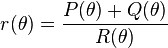 r(\theta )=\frac{P(\theta )+Q(\theta )}{R(\theta )}