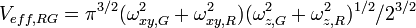 \ V_{eff, RG}=\pi^{3/2}(\omega_{xy,G}^2+\omega_{xy,R}^2)(\omega_{z,G}^2+\omega_{z,R}^2)^{1/2}/2^{3/2}