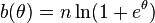 b(\theta) = n\ln(1+e^\theta)