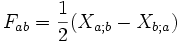 F_{ab}=\frac{1}{2}(X_{a;b}-X_{b;a})