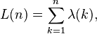 L(n) = \sum_{k=1}^n \lambda(k), 