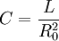 C= \frac{L}{R_0^2}