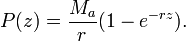 P(z) = \frac{M_a}{r}(1 - e^{-rz}).