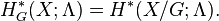 H_G^*(X; \Lambda) = H^*(X/G; \Lambda).