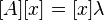 [A][x] = [x]\lambda