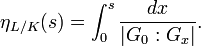 \eta_{L/K}(s)=\int_0^s \frac{dx}{|G_0:G_x|}.