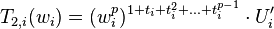 T_{2,i}(w_i)=(w_i^p)^{1+t_i+t_i^2+\ldots +t_i^{p-1}}\cdot U_i^\prime