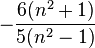 -\frac{6(n^2+1)}{5(n^2-1)}\,