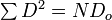 \textstyle\sum D^2=ND_o