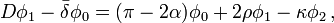 D\phi_1 -\bar{\delta}\phi_0=(\pi-2\alpha)\phi_0+2\rho\phi_1-\kappa\phi_2\,,  