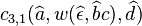 c_{3,1}(\widehat{a}, w(\widehat{\epsilon}, \widehat{b}c), \widehat{d})