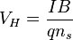 V_H = \frac{IB}{qn_s}