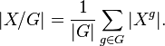 |X/G| = \frac{1}{|G|}\sum_{g \in G}|X^g|.