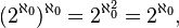 (2^{\aleph_0})^{\aleph_0} = 2^{\aleph_0^2} =2^{\aleph_0},\,