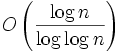 O\left(\frac{\log n}{\log \log n}\right)