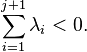  \sum_{i=1}^{j+1} \lambda_i < 0. 