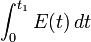 \int_{0}^{t_1} E(t)\, dt