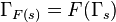 \Gamma_{F(s)} = F(\Gamma_s)