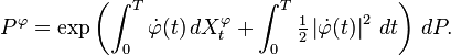  P^\varphi = \exp\left( \int^T_0\dot{\varphi}(t) \, dX^\varphi_t + \int^T_0\tfrac{1}{2} \left |\dot{\varphi}(t) \right |^2 \, dt \right) \, dP. 