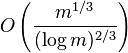 O \left(\frac{m^{1/3}}{(\log m)^{2/3}} \right)