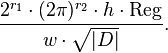  \frac{2^{r_1}\cdot(2\pi)^{r_2}\cdot h\cdot \operatorname{Reg}}{w \cdot \sqrt{|D|}}.