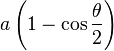 a\left(1-\cos\frac{\theta}{2}\right)