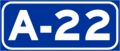 Autovía A-22 shield