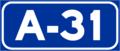 Autovía A-31 shield