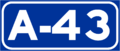 Autovía A-43 shield