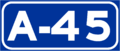 Autovía A-45 shield