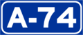 Autovía A-74 shield