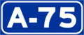 Autovía A-75 shield