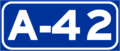 Autovía A-42 shield