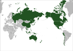 APEC member economies shown in green.